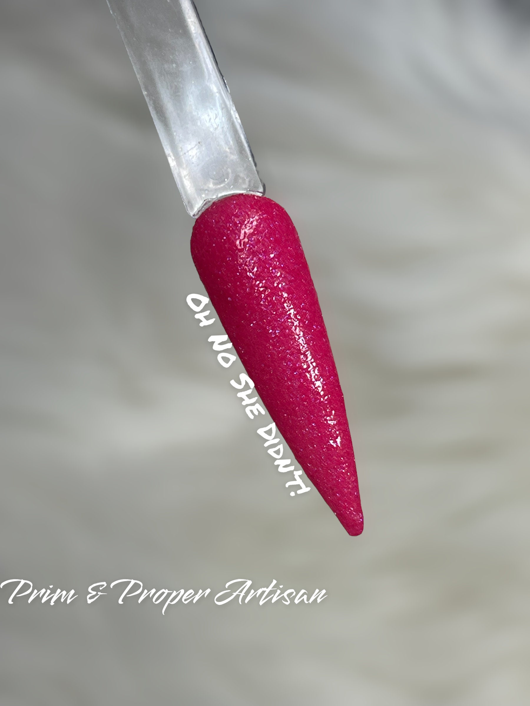 Oh No She Didn't - Neon Pink Dip Powder, Glow Und Chrommable Über Sich Selbst von Etsy - PrimandProperArtisan