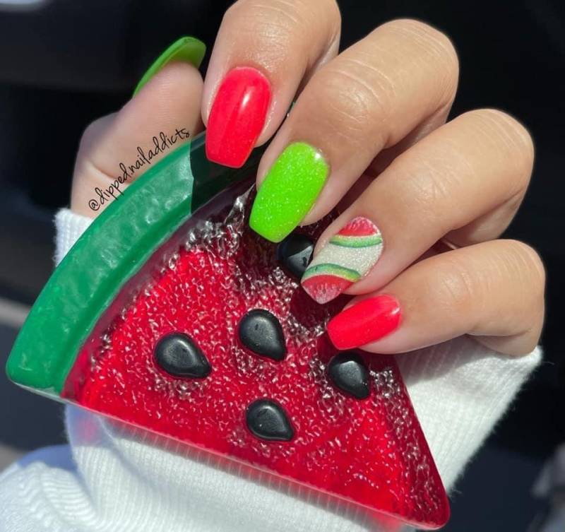 Wassermelone. Nailfie Prop. Sommer Requisite. Obst Harz. Nägel von Etsy - PrimandProperArtisan