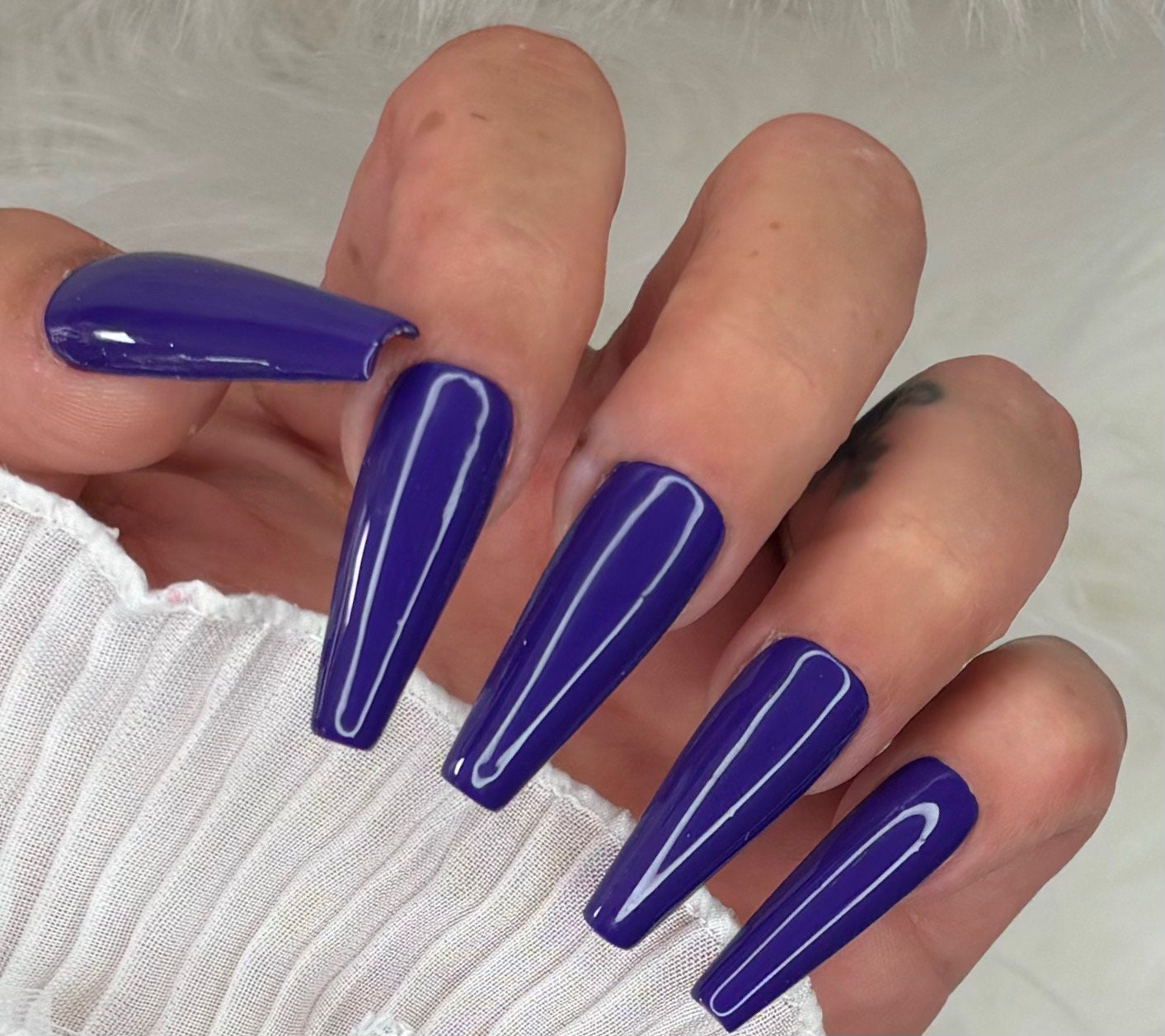 Press On Nails Lila Blau Basic von Etsy - PrincessNails01