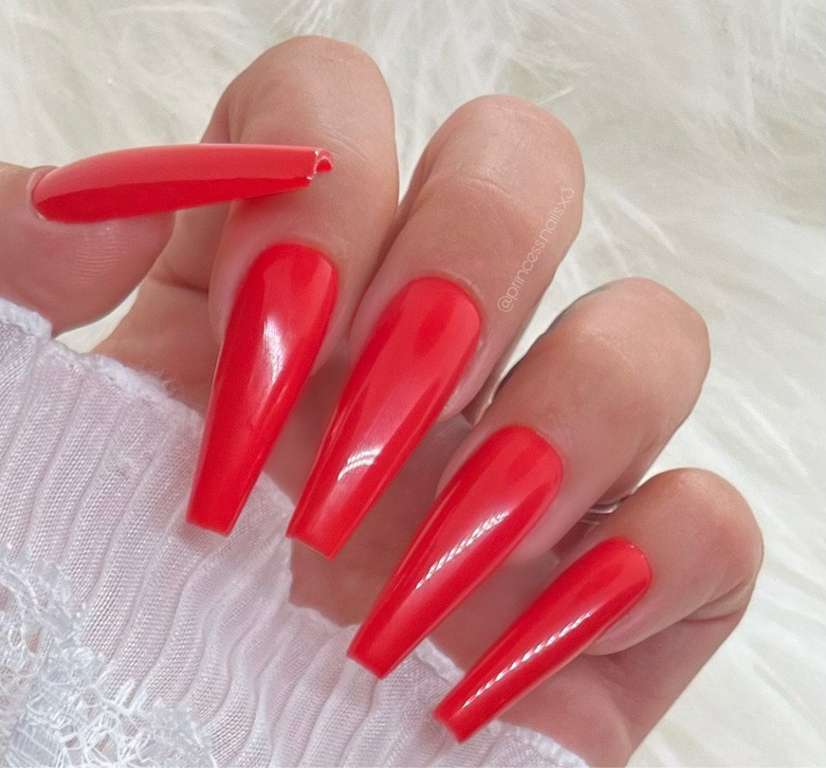 Press On Nails Rot Basic Red von Etsy - PrincessNails01