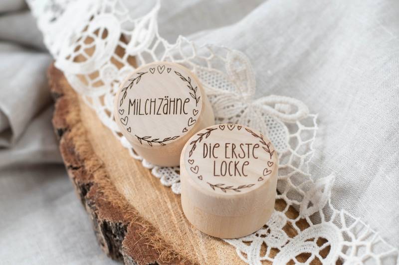 Personalisierte Milchzahndose , Erste Locke , Zahdose Aus Holz, Milchzahndose, , Milchzahnbox von Etsy - ProjectBowShop