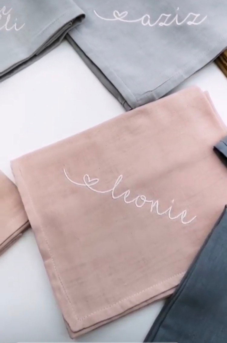 Musselin Tuch Personalisiert, Spucktuch Musselin, Mulltuch, Saga Copenhagen Musselin Tuch Personalisiert, Spucktuch Musselin, Mulltuch, Saga Copenhagen von Etsy - Pupilupikids