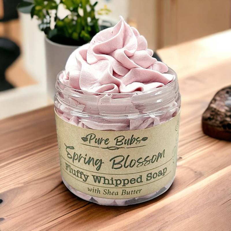 Flauschige Schlagsahne Von Spring Blossom Mit Sheabutter, Vegane Rasierseife, Ganz Natürliche Cremeseife von Etsy - PurebubsCreations