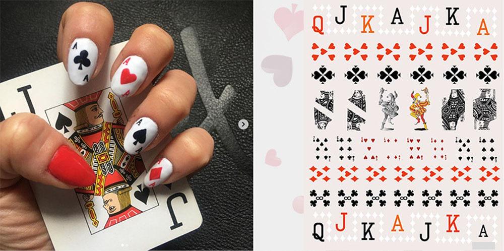 Nail Art Sticker Decals Transfers Poker Aces Spielkarten Kasino | T490 Nail Art Sticker Decals Transfers Poker Aces Spielkarten Kasino | T490 von Etsy - RachelsNailsByRachel
