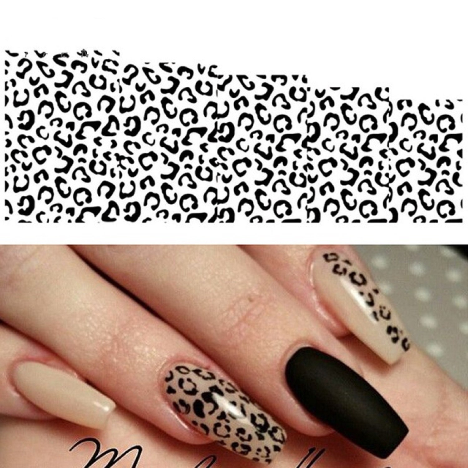 Nail Art Wasser Decals Sticker Transfers Schwarz Weiss Leopard Print Spots Animal Nail Art Wasser Decals Sticker Transfers Schwarz Weiss Leopard Print Spots Animal von Etsy - RachelsNailsByRachel