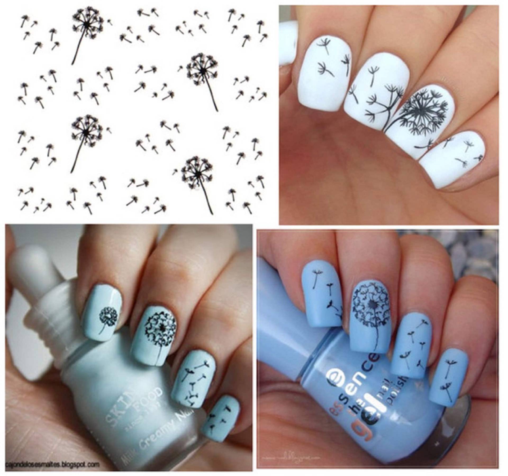 Nail Art Wasser Decals Sticker Wraps Löwenzahn-Blumen Nail Art Wasser Decals Sticker Wraps Löwenzahn-Blumen von Etsy - RachelsNailsByRachel
