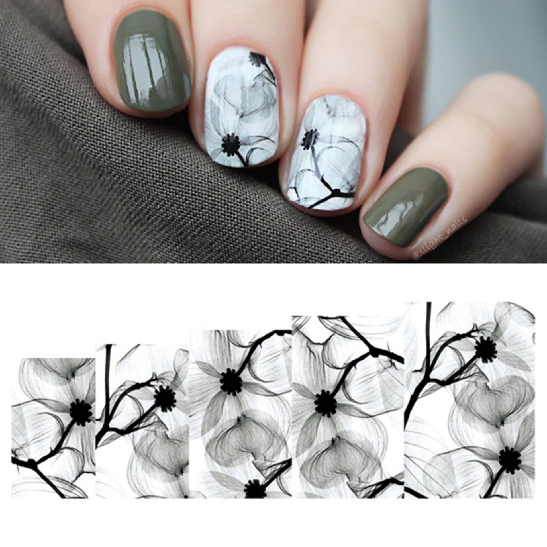 Nailart Wasserfolie Sticker Transfers Blumen Lilien Gänseblümchen | S255 Nailart Wasserfolie Sticker Transfers Blumen Lilien Gänseblümchen | S255 von Etsy - RachelsNailsByRachel