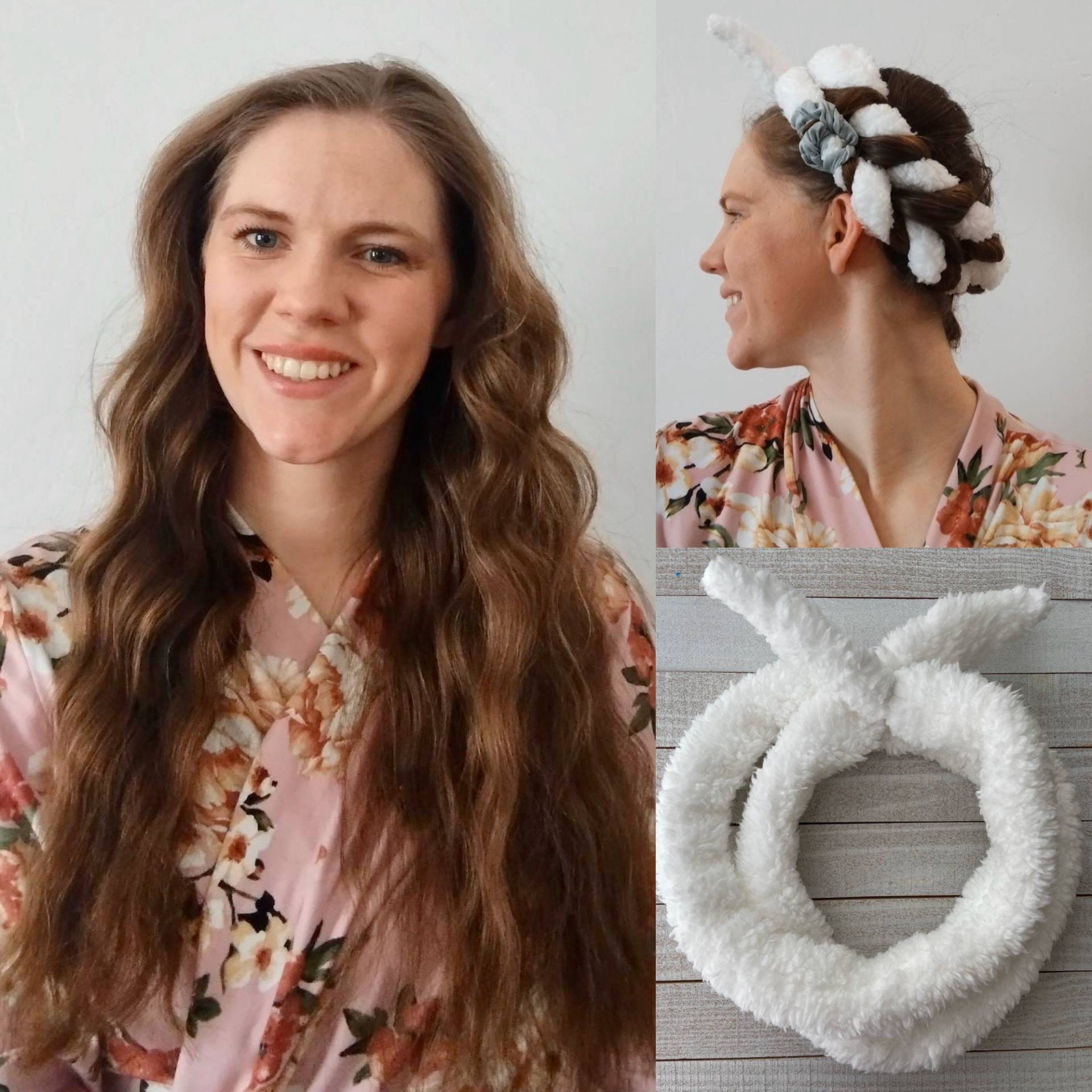 Heatless Curling Ribbon/ Heatless Locks/ Schönes Haar/ Strand Wellen Locken Für Lange Oder Kurze Haare/ Lockiges Haar/Spa Geschenk Robe Curls Band von Etsy - RagPads