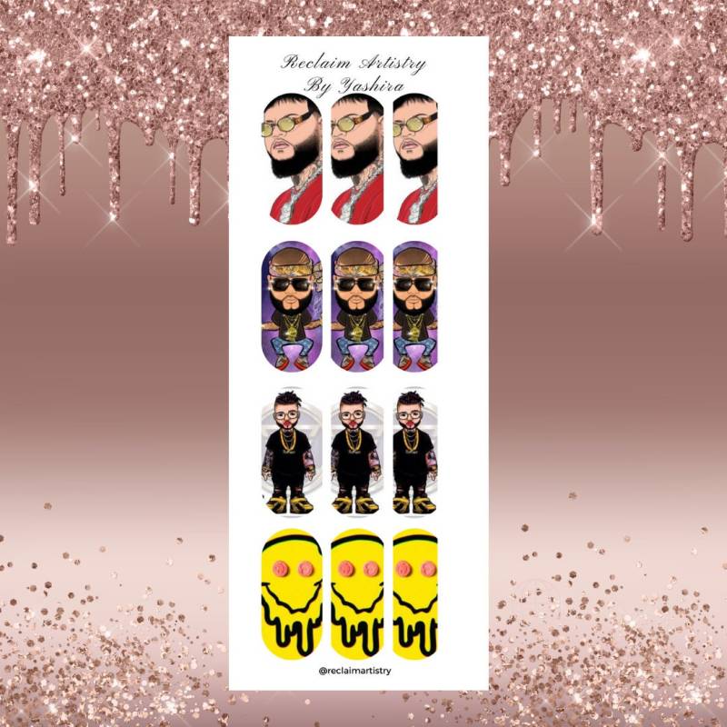 Farruko Nailart | Nagel Wasser Decals Nagelsticker Nägel von Etsy - ReclaimArtistryShop