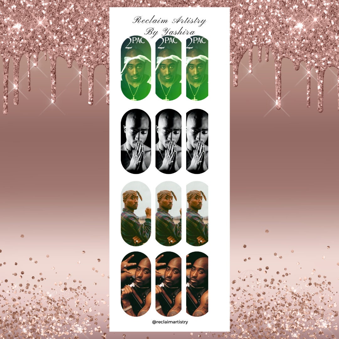 Tupac Nailart | Nagel Wasser Decals Nagelsticker Nägel von Etsy - ReclaimArtistryShop