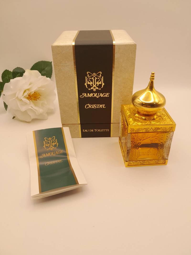 Amouage Cristal | 1983 - 50 Ml Eau De Toilette Kristall- Und 24-Karat-Goldflasche Spray Vintage-Sammlerflasche Aus Den 1980Er Jahren von Etsy - ReginasPerfume