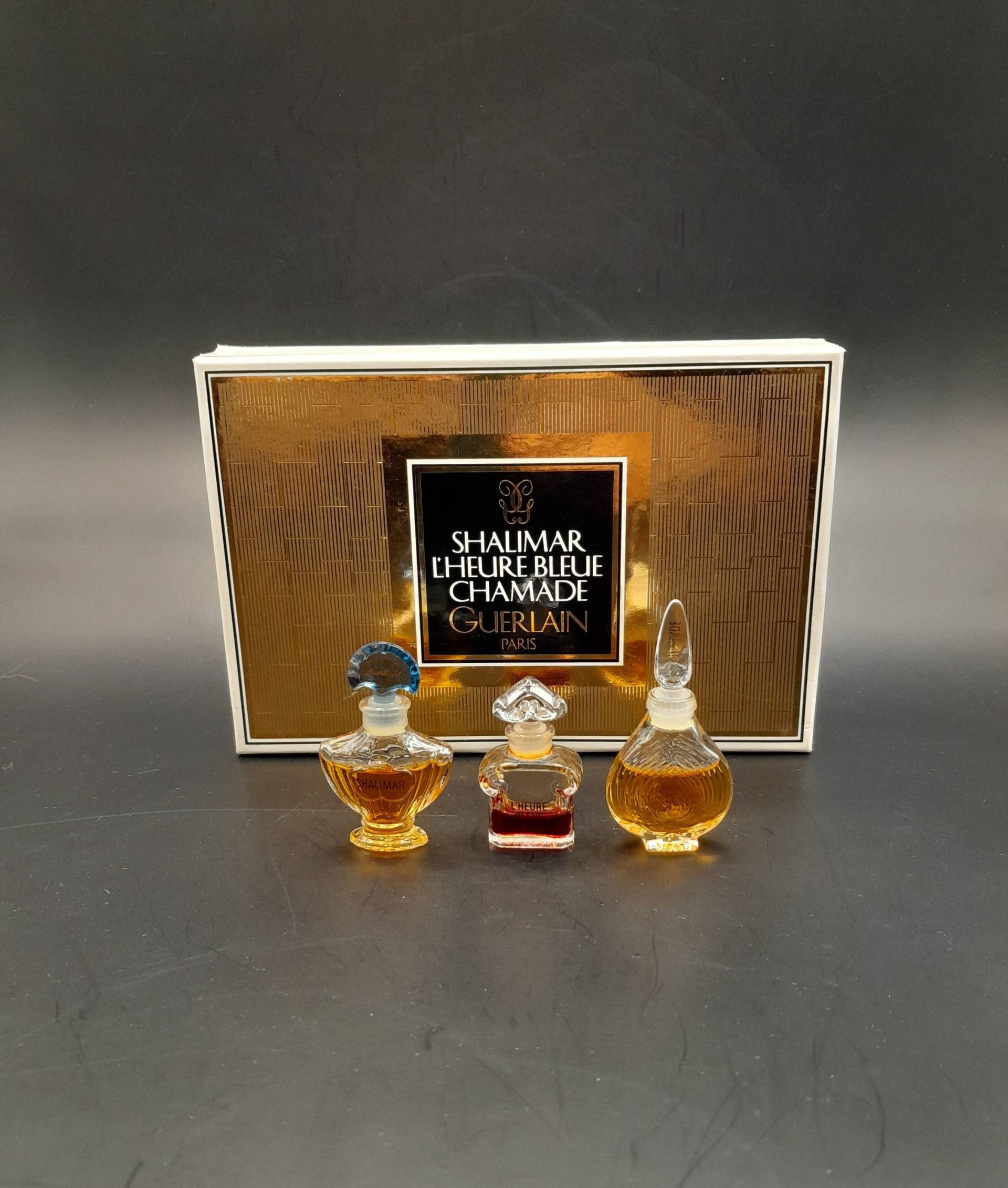 Guerlain Box 3 Miniaturen | 1983 - X 2 Ml Extrait De Parfum Shalimar L'heure Bleue Chamade Vintage 1980Er Jahre von Etsy - ReginasPerfume