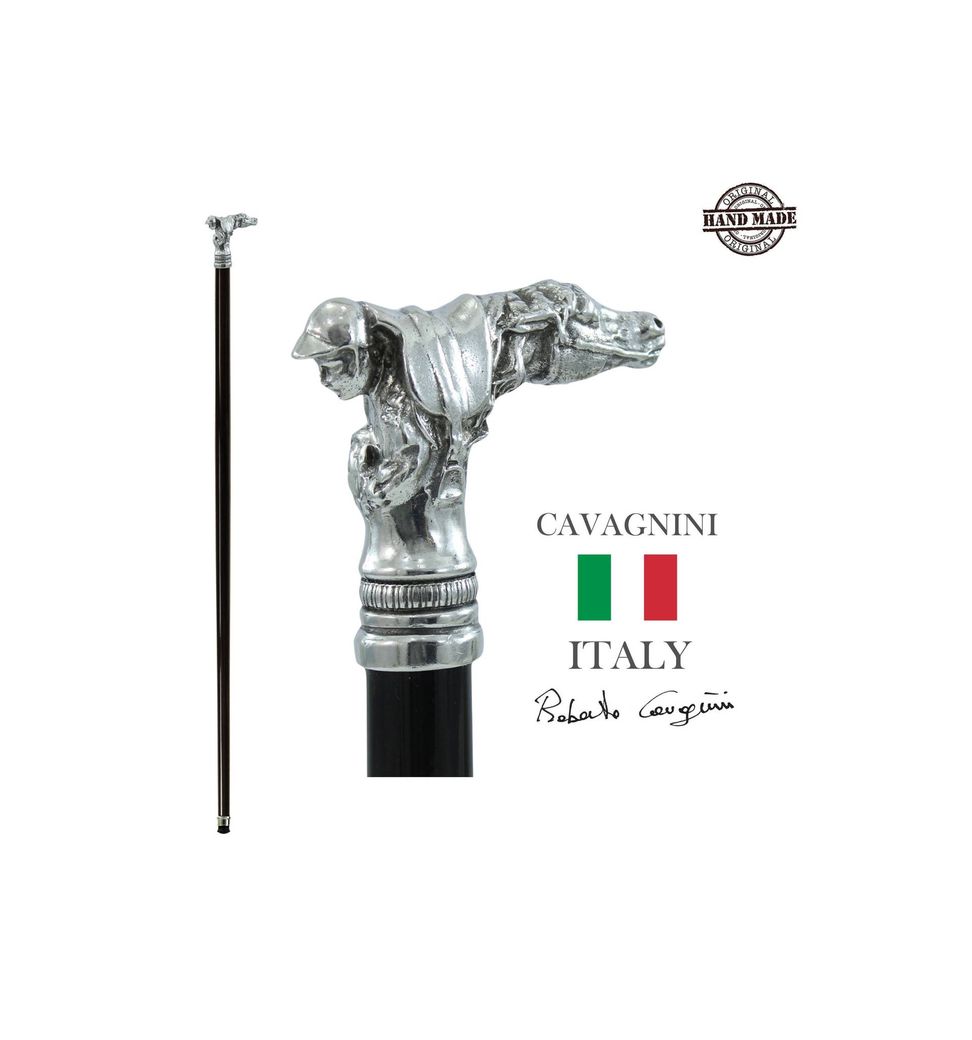 Eleganter Spazierstock, Jockey Mit Pferd, Anpassbar Gravur, Geschenk Für Großeltern, Handgefertigt in Italien Eleganter Spazierstock, Jockey Mit Pferd, Anpassbar Gravur, Geschenk Für Großeltern, Handgefertigt in Italien von Etsy - RobertoCavagnini