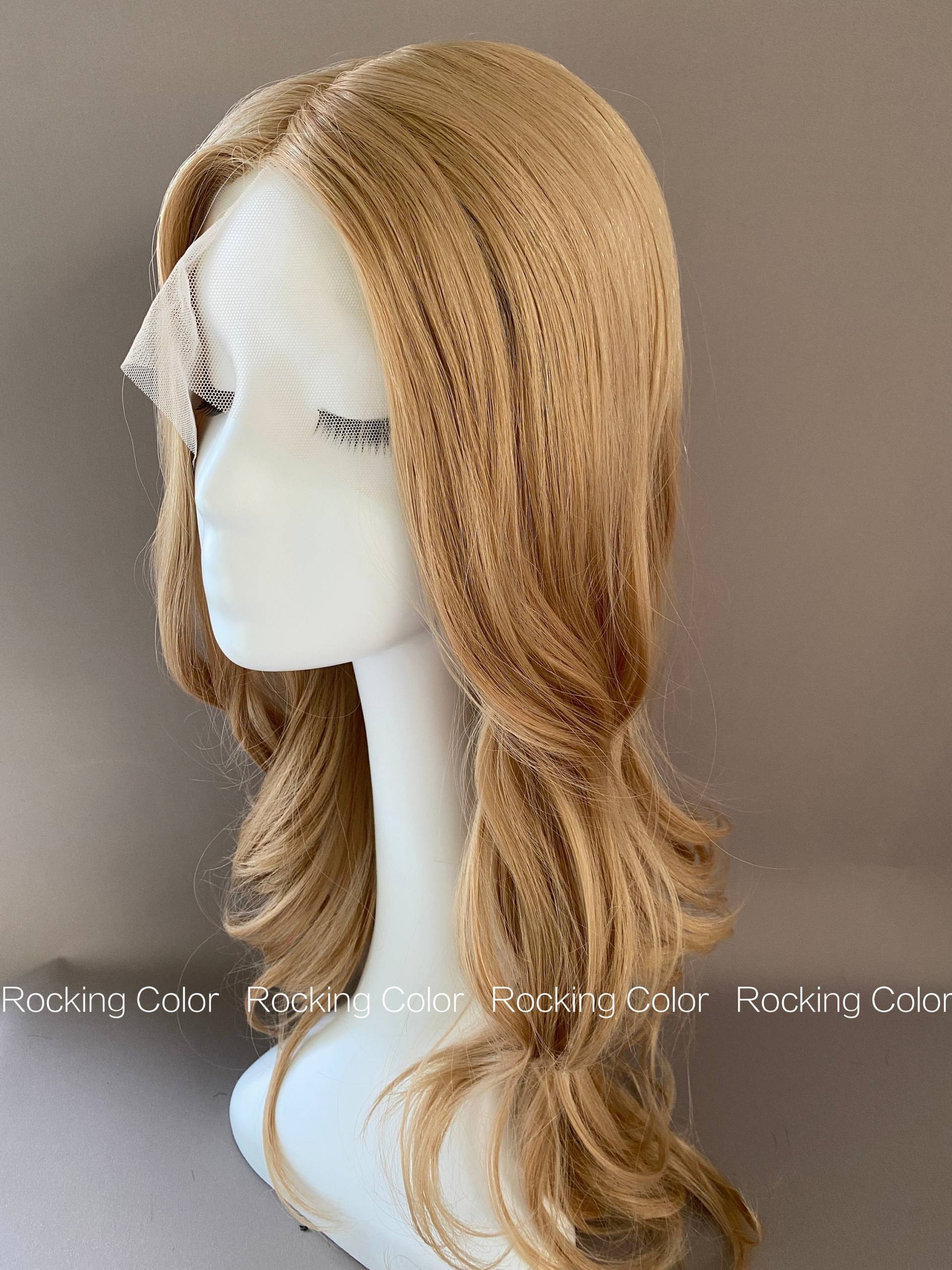 Blonde Spitze Vorne Lange Gewellte Perücke/24-Zoll Lockige Blonde Perücke. Kostenlose Perückenhaube von Etsy - RockingColour