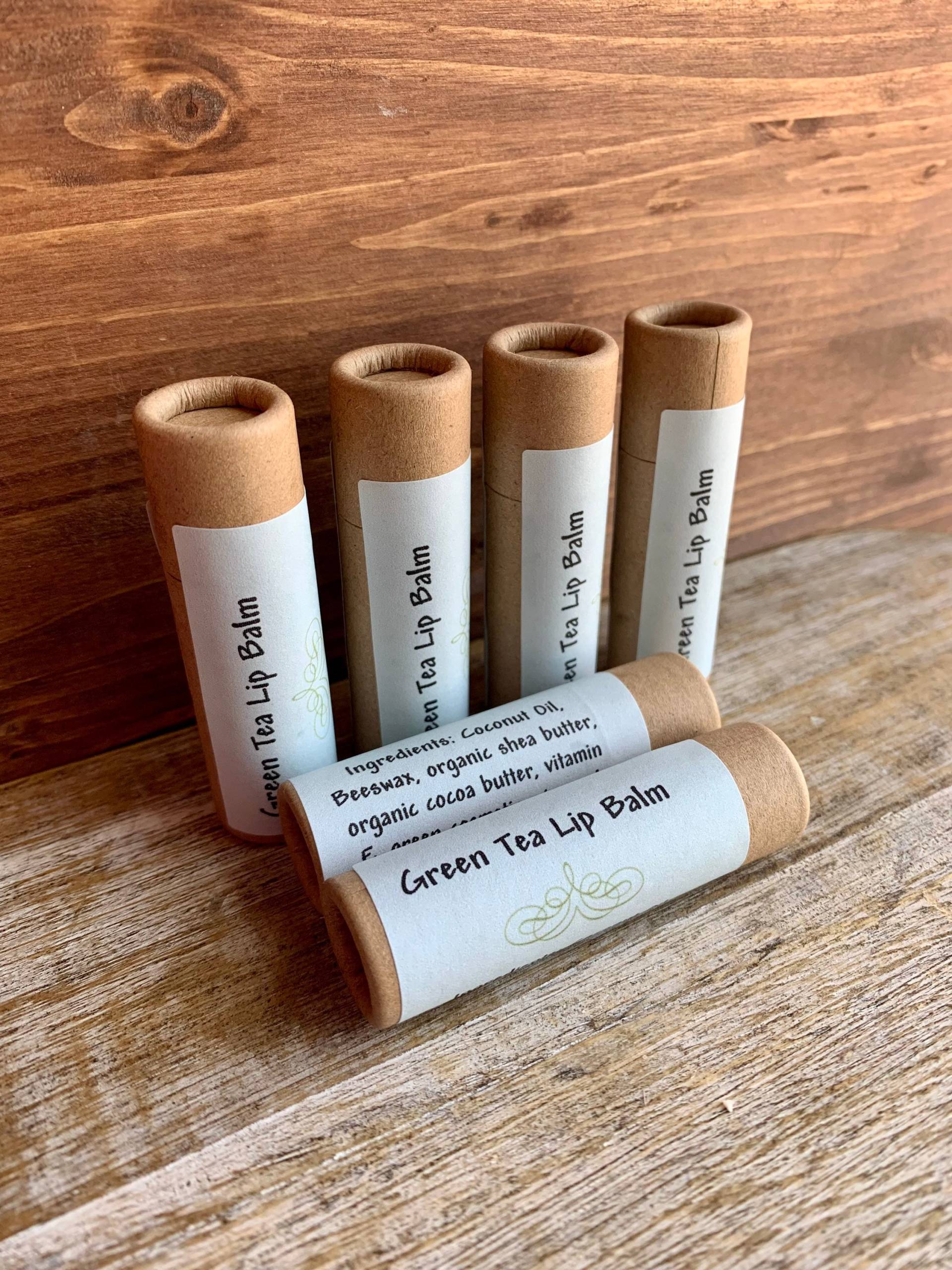 Grüner Tee Lippenbalsam Umweltfreundliche Lippenbalsame Plastikfreie Verpackung Zero Waste Chapstick Umweltfreundlicher Nachhaltiger Biologisch von Etsy - RollinRockabilly