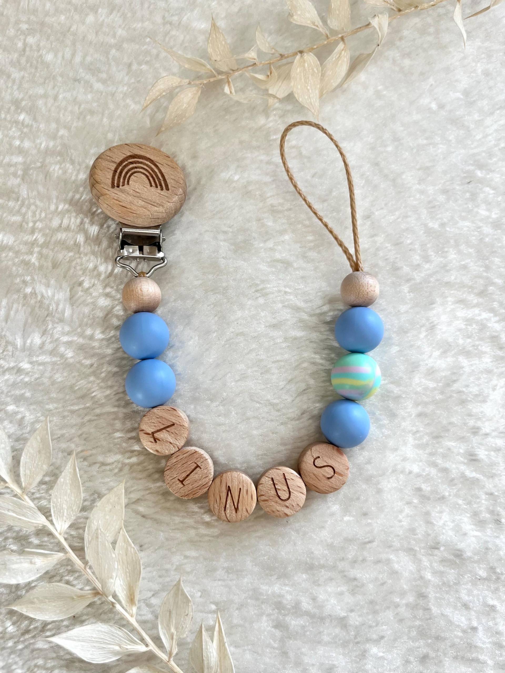 Schnullerkette Mit Name|Personalisiert Blau|Schnullerkette Junge von Etsy - RosaRotDE