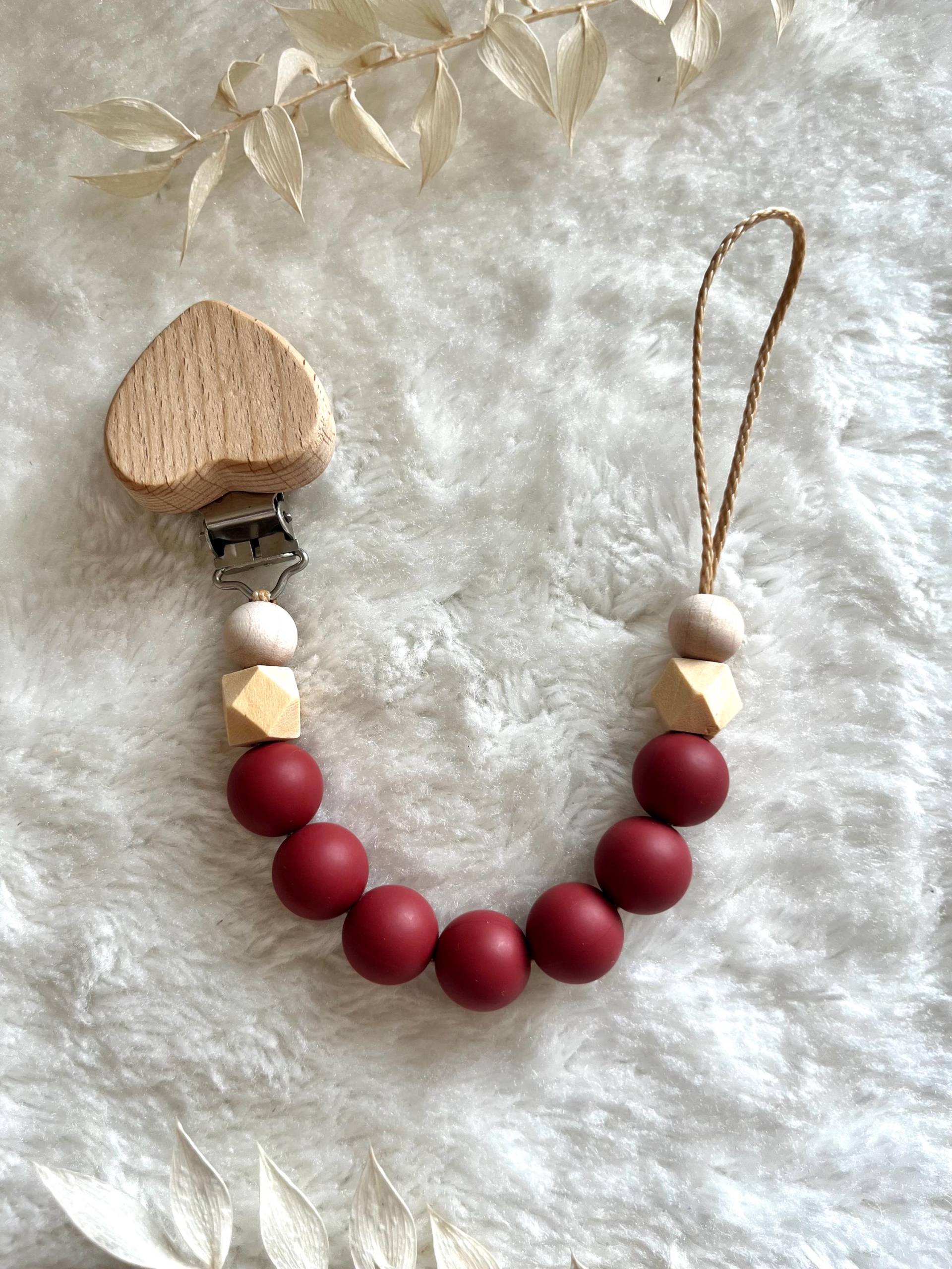 Schnullerkette Rot| Schnullerkette| Junge| Mädchen| Silikon von Etsy - RosaRotDE