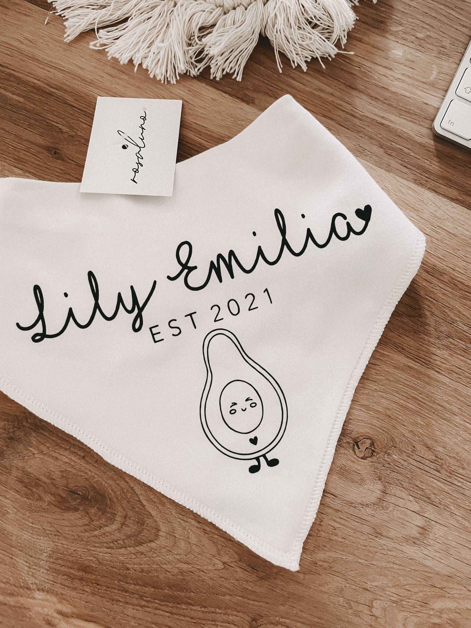 Lätzchen, Personalisiert Mit Name Und Geburtsjahr, Weiß von Etsy - Rosaluno