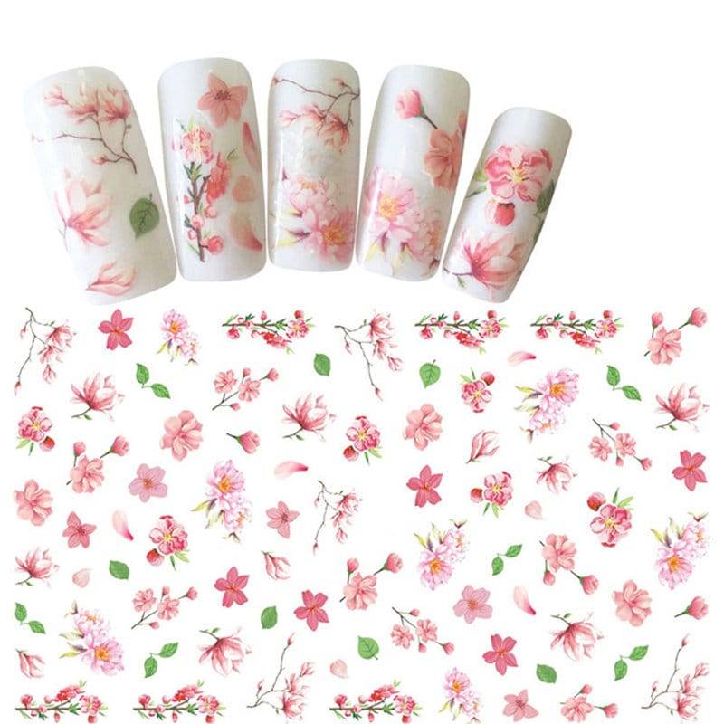 Nail Art Aufkleber " Rosa Blumen Abziehbilder von Etsy - RoseBudsDesignGoods