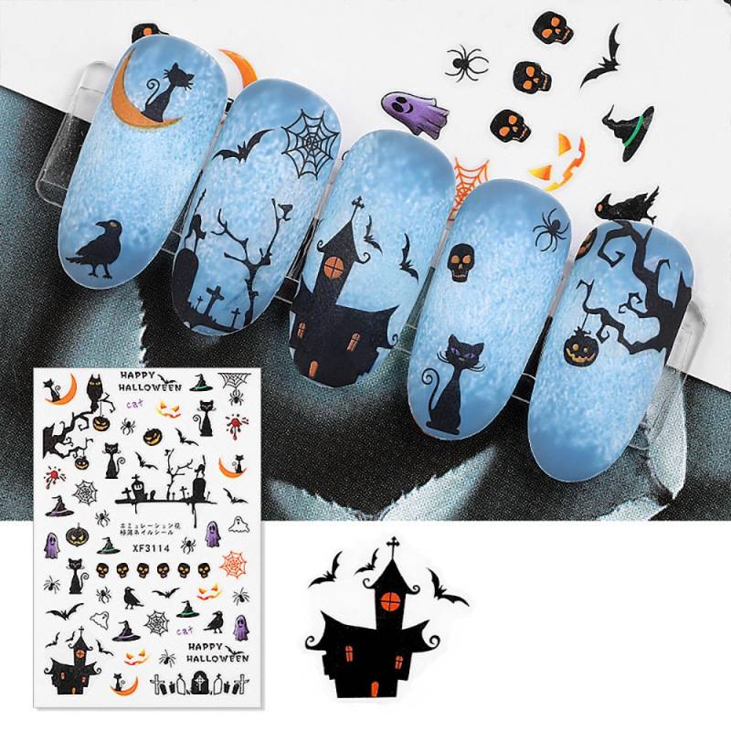 "Selbstklebende Nagelsticker " Halloween Theme ." von Etsy - RoseBudsDesignGoods