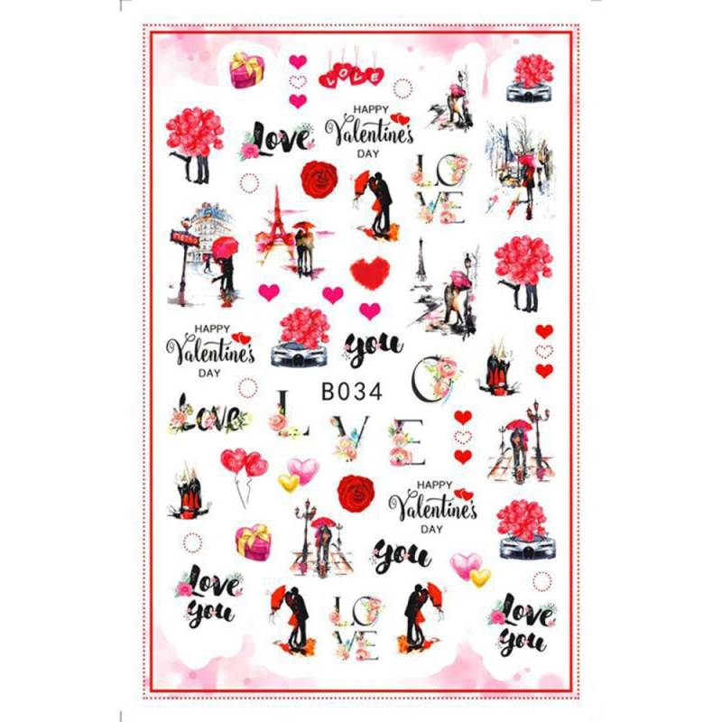 Valentinstag Themed Nail Art Aufkleber Decals " Mixed Patterns von Etsy - RoseBudsDesignGoods