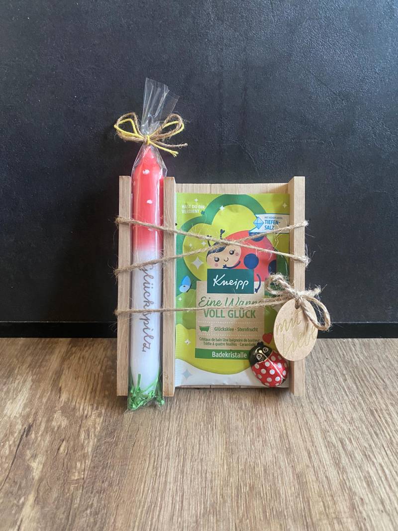 Geschenkset Glücksbringer/Wellness Wellnessset Wellnesspaket Eine Wanne Voll Glück von Etsy - RoxyPacktEin