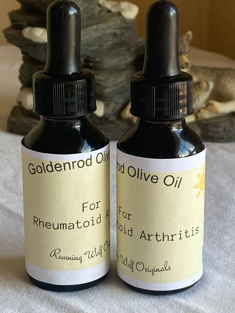 Goldrute Olivenöl/Heilung Rheumatoide Arthritis Muskel Nerven Extra-stärke Kniegelenk von Etsy - RunningWolfOriginals