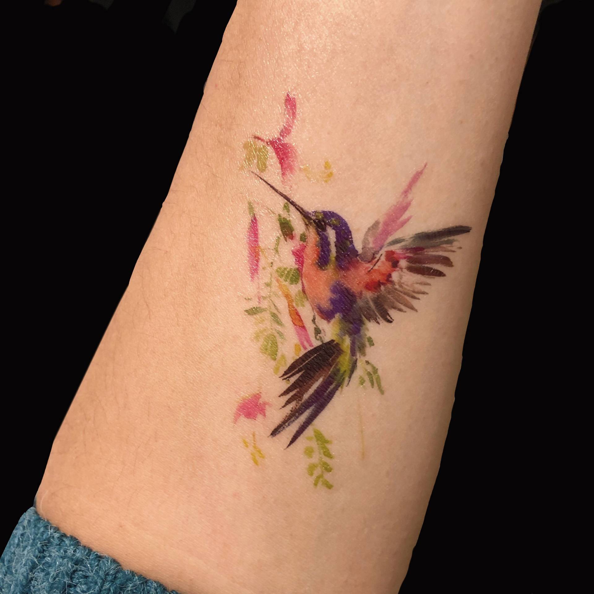 Kolibri Tattoo, Temporäres Wasserdichtes Tattoo von Etsy - RusticSensation