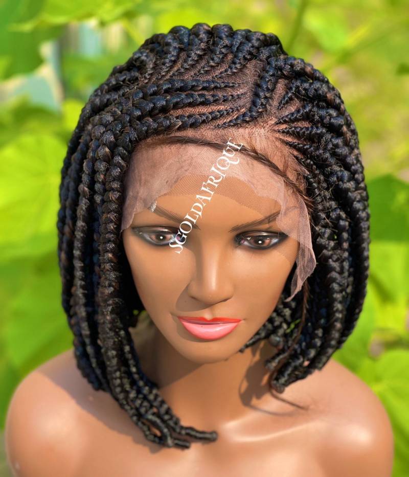 Lace Frontal 13 4 Cornrow Bob Perücke, 12/13 Zoll von Etsy - SGoldAfrique