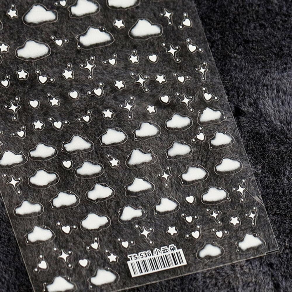 Wolke Nail Art Sticker/Nagel Kunst Aufkleber Süsser Selbstklebend von Etsy - STARRYPLAYSNAIL