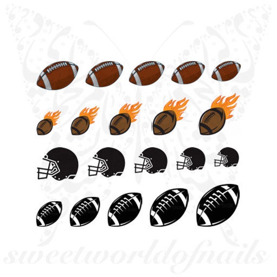 American Football Nageldesign Wasserschiebebilder von Etsy - SWNails