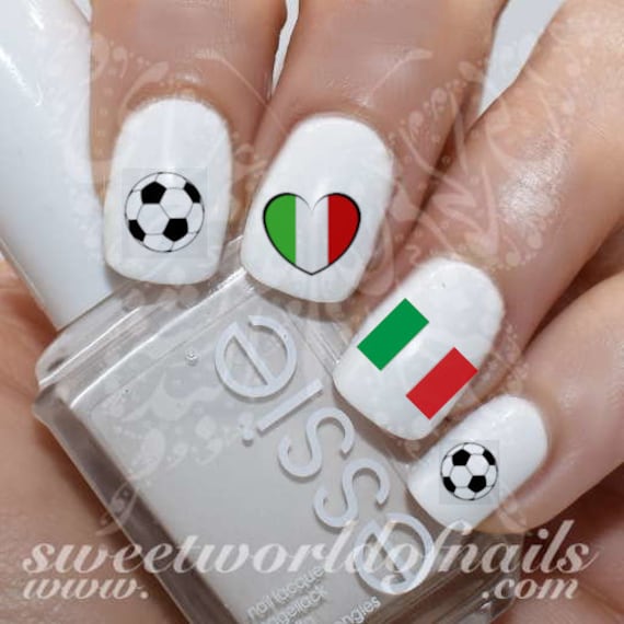 Italien Wm 2018 Nagelkunst Fußball Sticker Wasser von Etsy - SWNails