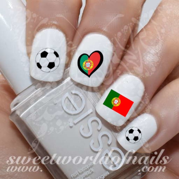 Portugal Wm Euro Cup 2018 Nailart Fußball Sticker Wasser von Etsy - SWNails