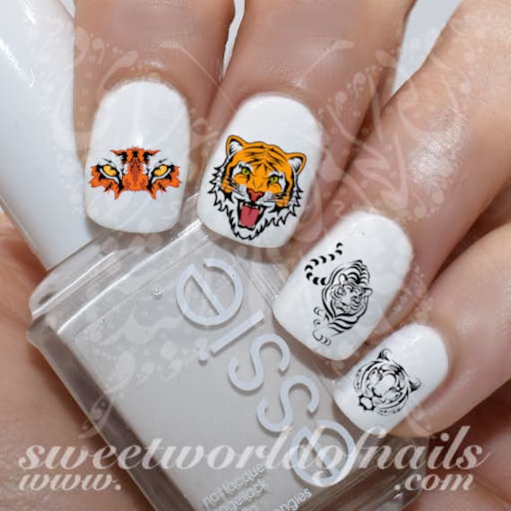 Tiger Nail Art Wasserabziehbild von Etsy - SWNails