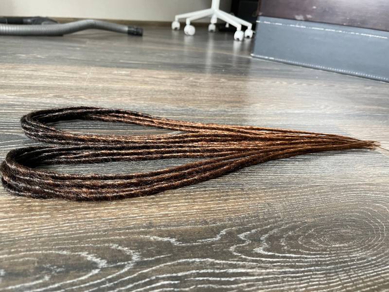 Braune Doppelendige Dreads, Naturlook Dreadlocks von Etsy - SafeAir