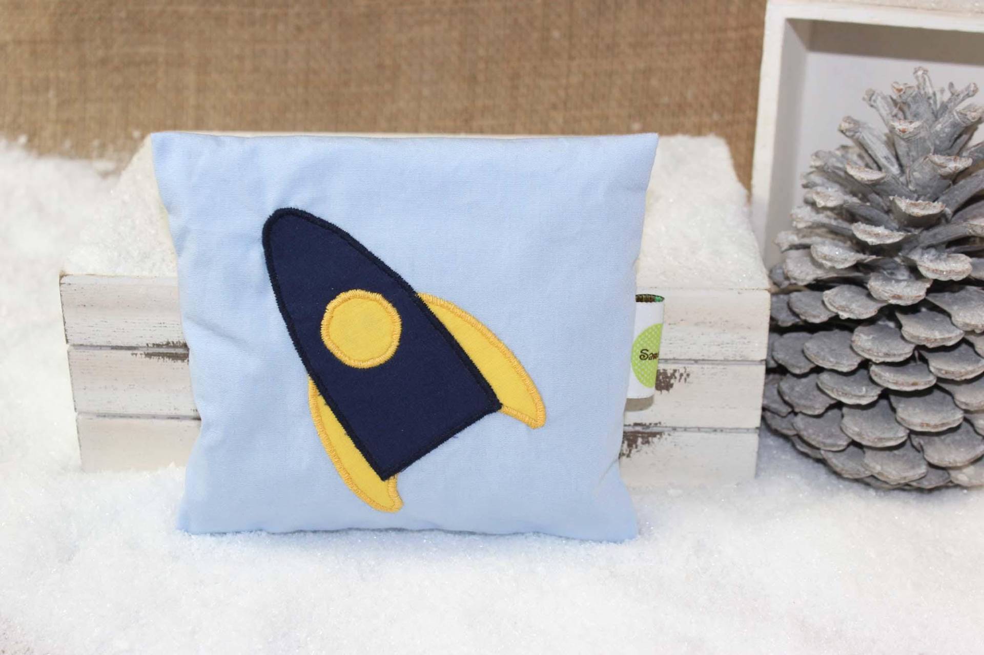 Dinkelkissen, Rakete, Blau, Klein, Für Babies Und Kinder, Körnerkissen, Wärmekissen, Handwärmer von Etsy - SamsitaDesign