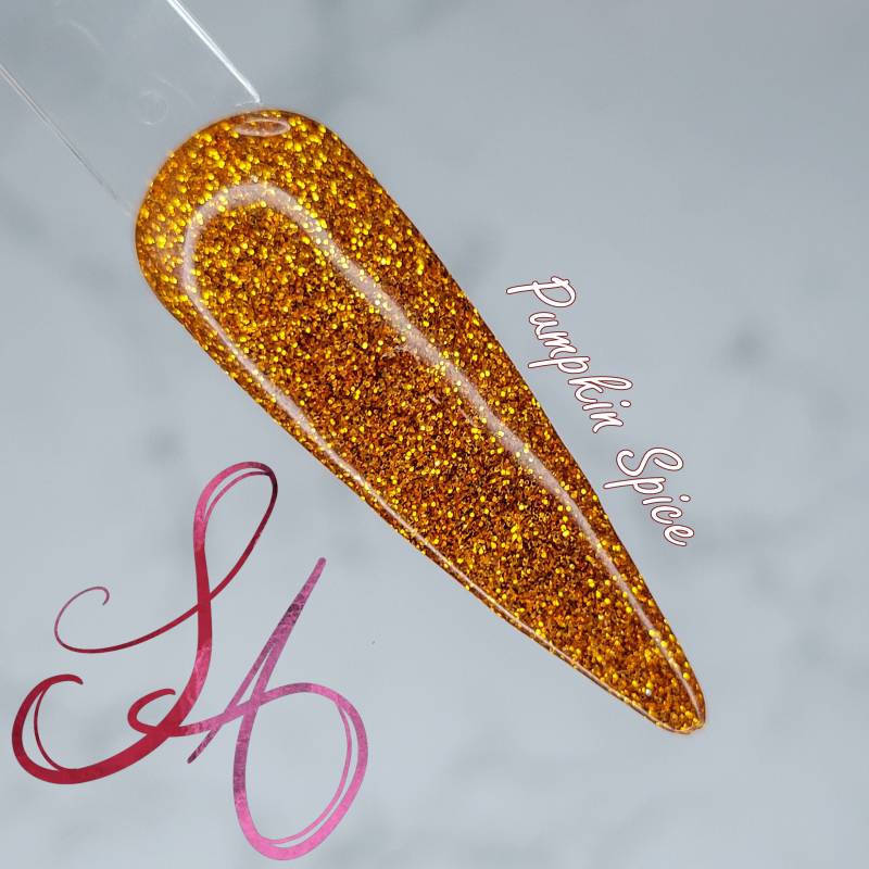 Kürbis Gewürz Dip Powder Orange Glitzer von Etsy - SandADipPowders