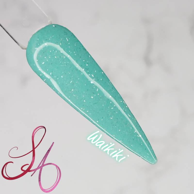 Waikiki Teal Schimmer Dip Powder von Etsy - SandADipPowders