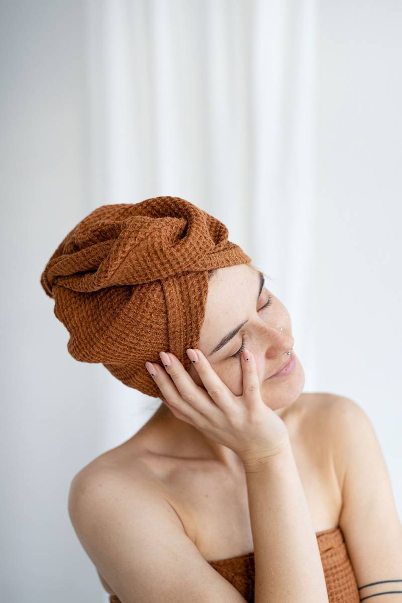 Waffel Leinen Haartuch, Natürliche Hair Wrap, Saunatuch Für Haare, Wrap Handtuch, Leinen Turban, Leinen Geschenk Sie von Etsy - SandSnowLinen