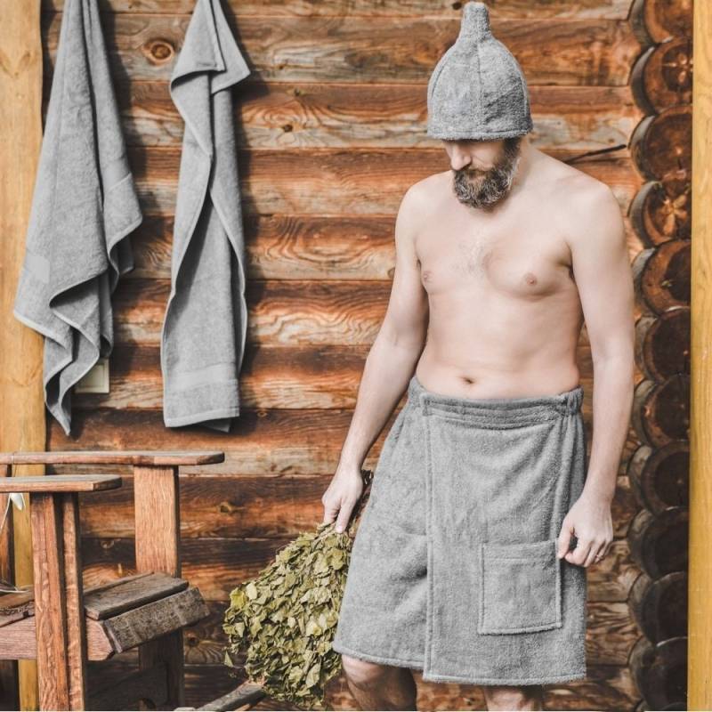 Sauna Set 2 Teilig Kilt Apron Men + Saunamütze Saunahut von Etsy - SaunaHamamStore