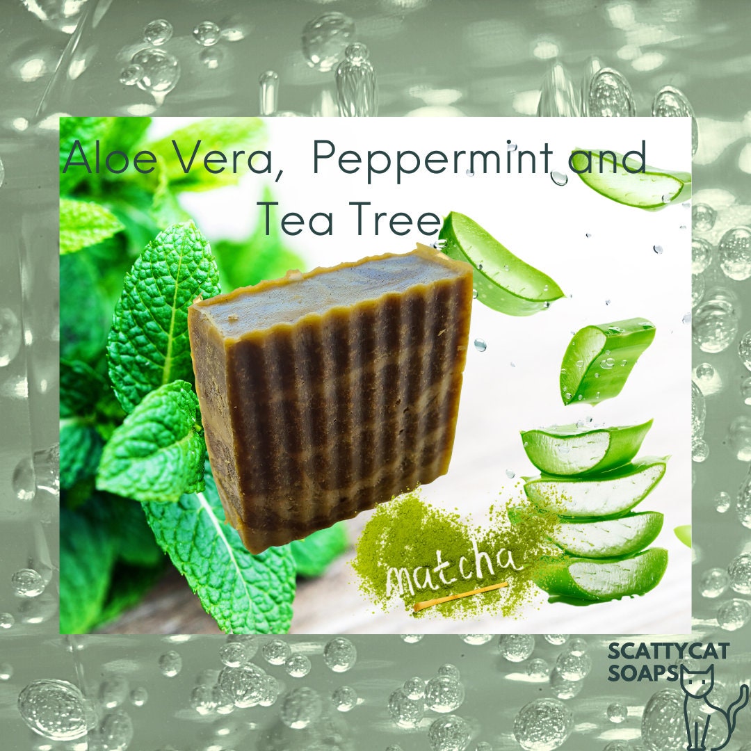 Aloe Vera, Teebaum - Und Pfefferminzseife von Etsy - ScattycatSoaps