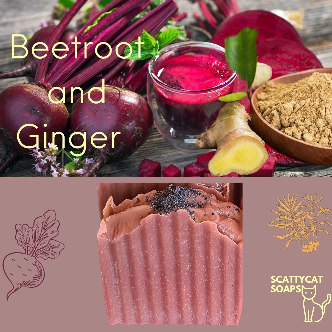 Rote-Bete-Ingwer-Seife von Etsy - ScattycatSoaps