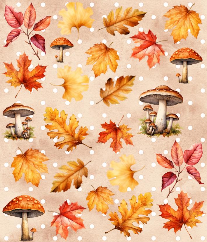 Decal Herbst Nagel Design, Herbstlaub, Ahornblatt, Eichenblatt, Birkenblatt, Sticker Pilze, Natur, Wald von Etsy - CooleSticker