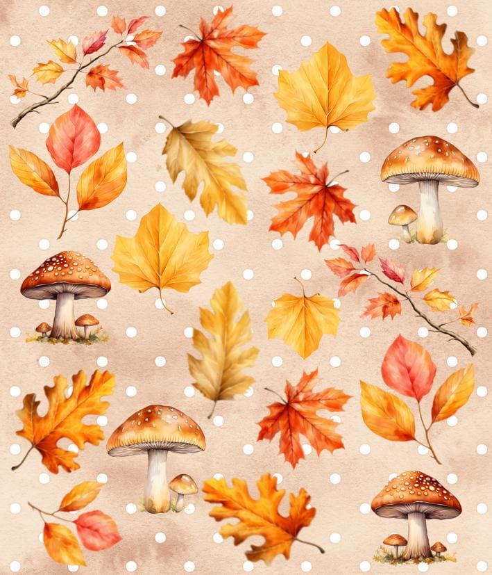 Decal Herbst Nagel Designs, Herbstlaub, Ahornblatt, Eichenblatt, Birkenblatt, Sticker Pilze, Natur, Wald von Etsy - CooleSticker