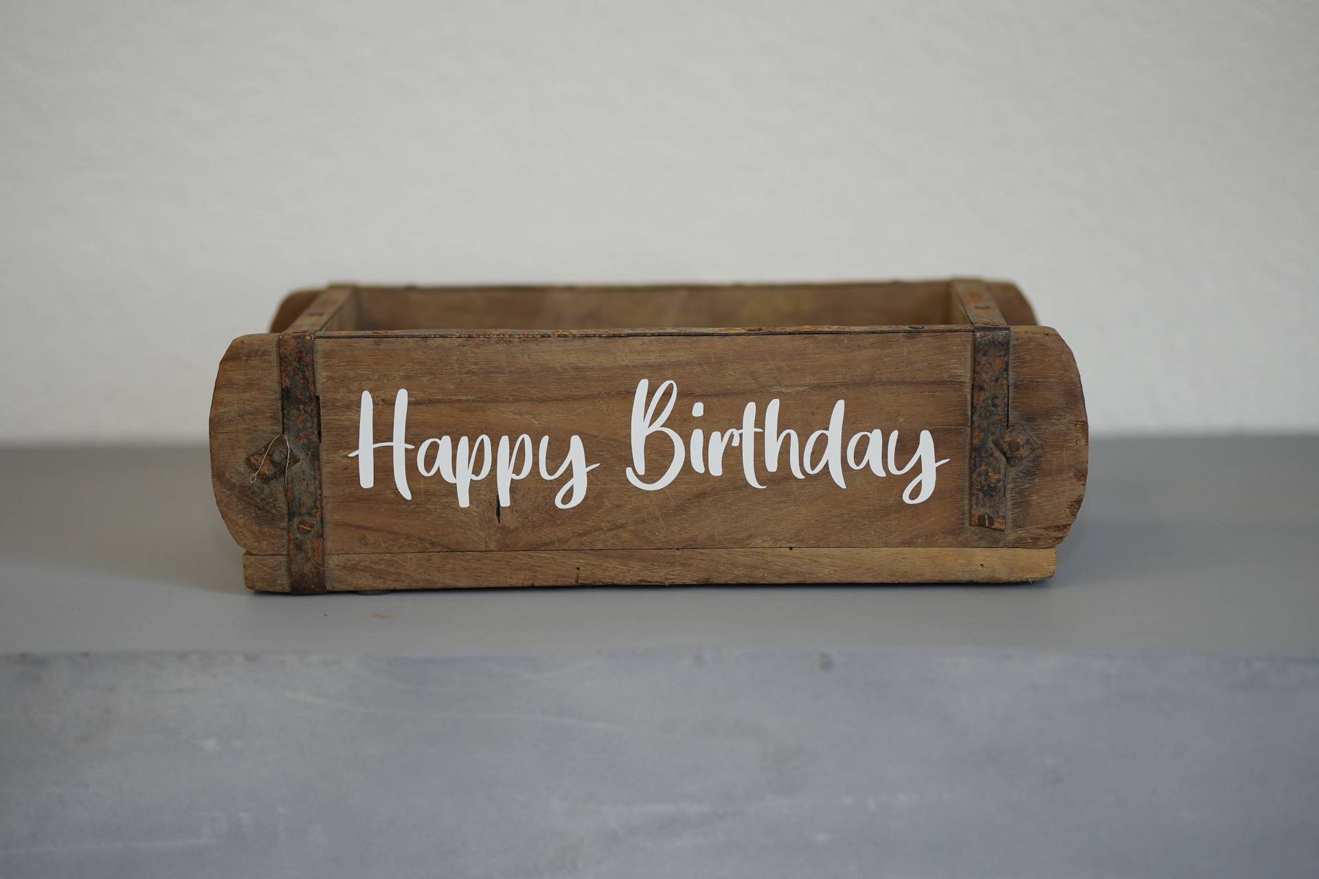 Geschenkbox "Happy Birthday" | Diy Geschenk Holzkiste Aufbewahrung Dekoration Für Garten Terrasse Wohnzimmer Erinnerungsbox von Etsy - SchneiderGeschenke