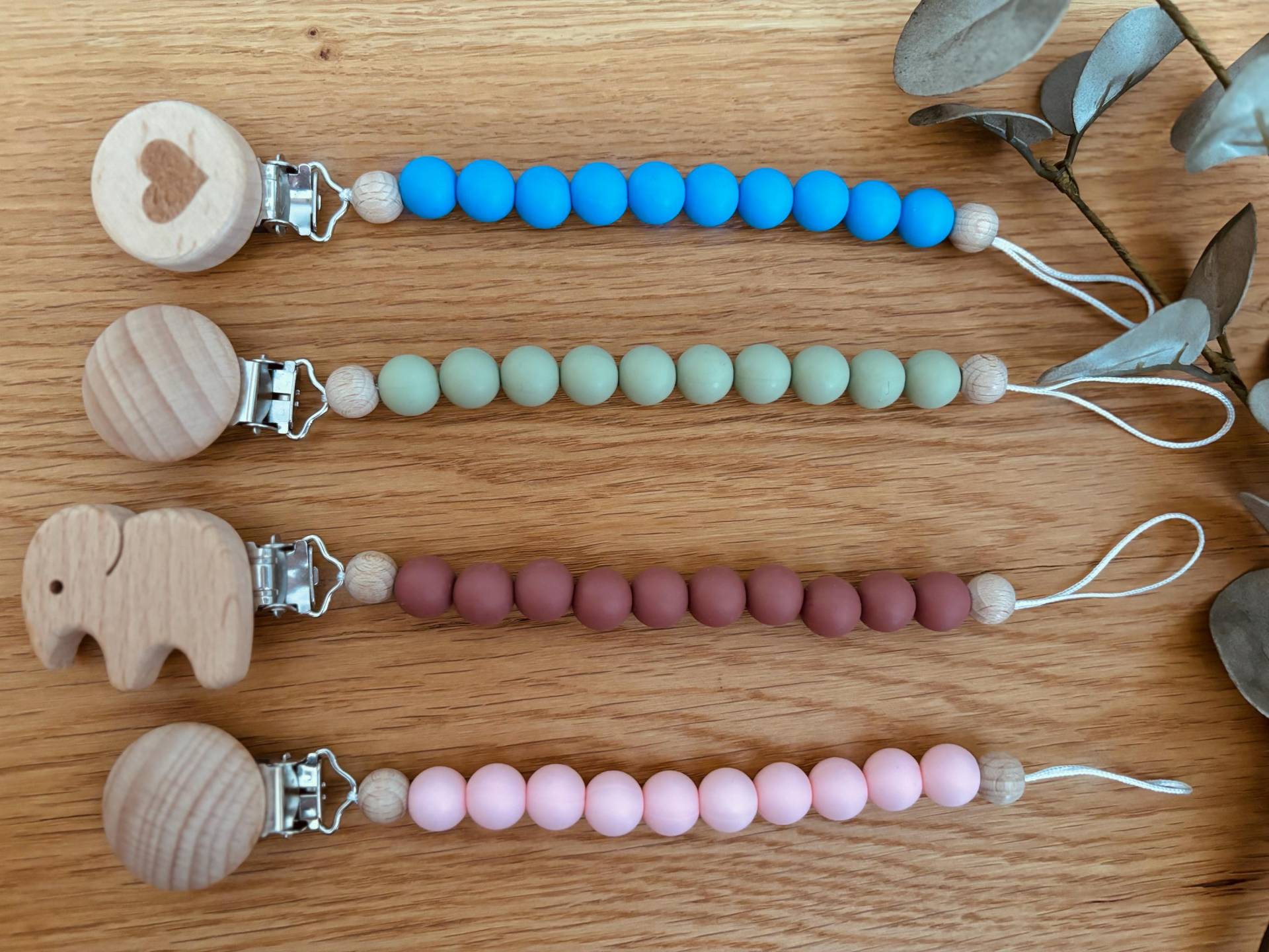 Schnullerkette Schlicht, Neutral, Babygeschenke von Etsy - SchnullerBastelstube