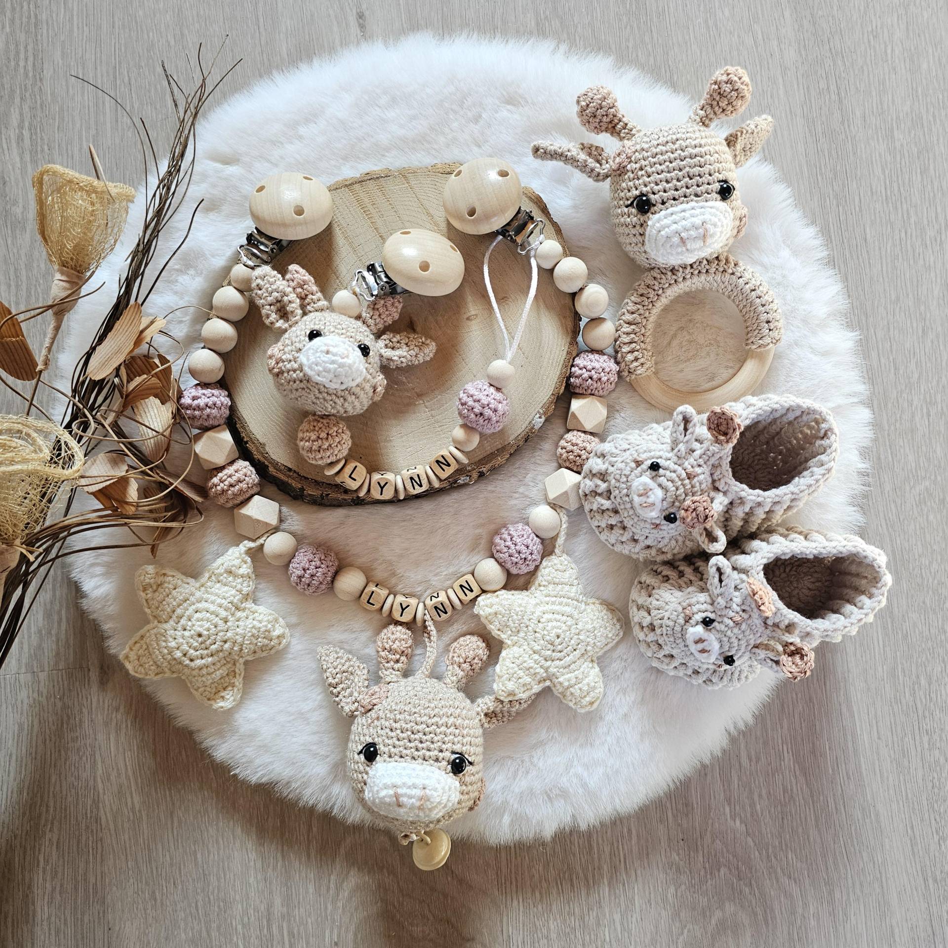 Kinderwagenkette Giraffe Personalisiert| Schnullerkette Mit Namen |Gehâkelte Giraffe|Babygeschenke Set | Babygeschenke Zur Geburt von Etsy - SchnullerkettenHaSi