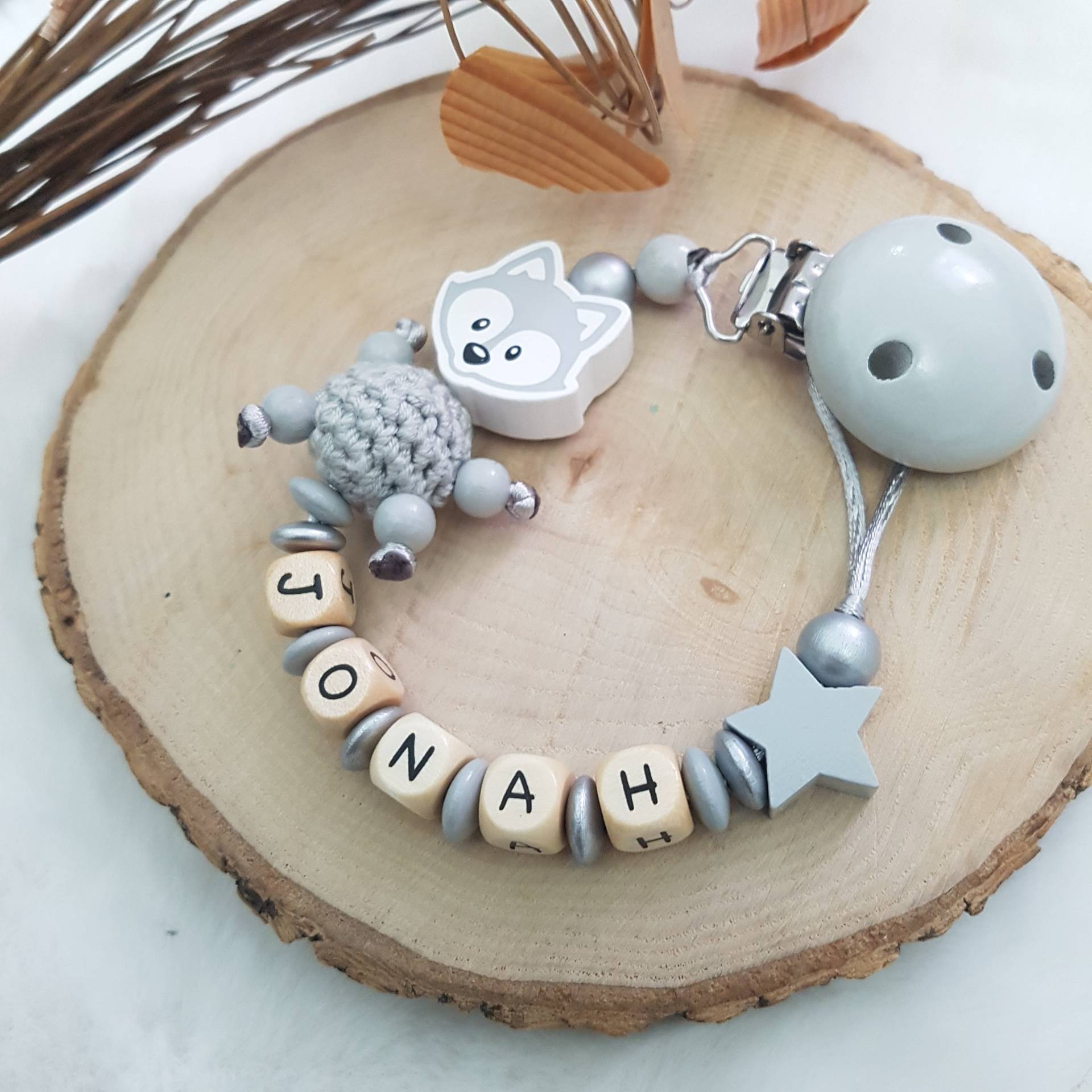 Schnullerkette Fuchs Personalisiert, Schnullerkette Junge, Babygeschenke Zur Geburt von Etsy - SchnullerkettenHaSi