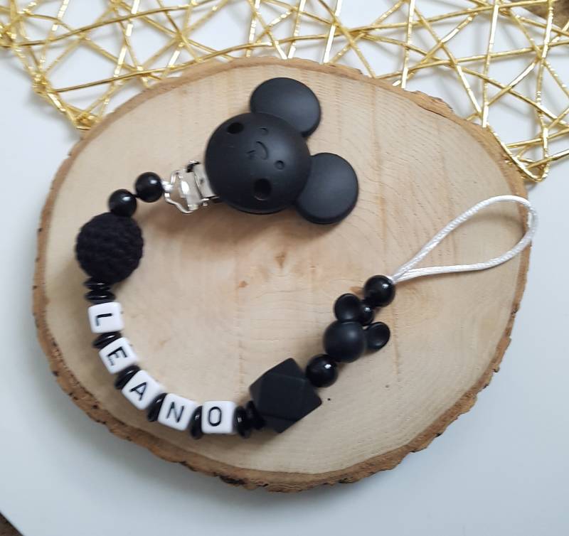 Schnullerkette Micky Maus Mit Namen | Nuckelkette Geschenk Für Babys Babyshower von Etsy - SchnullerkettenHaSi