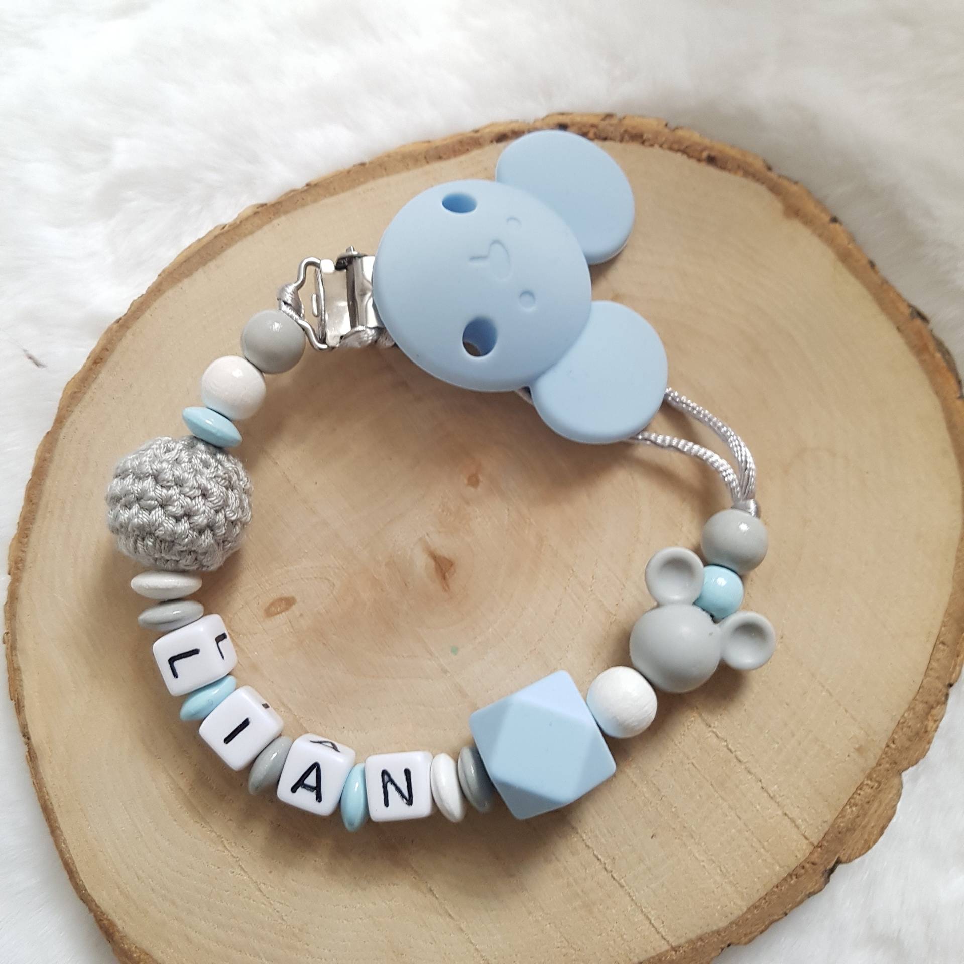 Schnullerkette Micky Maus | Mit Namen Schnullerban Babygeschenke Personalisiert von Etsy - SchnullerkettenHaSi